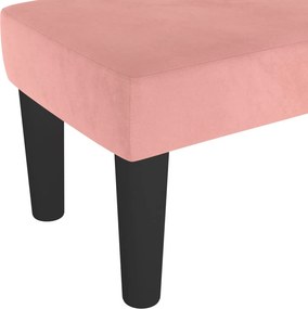 vidaXL Πάγκος Ροζ 100x30x30 εκ. Βελούδινος