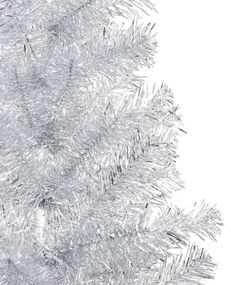 vidaXL Χριστουγεν Δέντρο Προφωτισμένο Τεχνητό Μπάλες Ασημί 210εκ PET