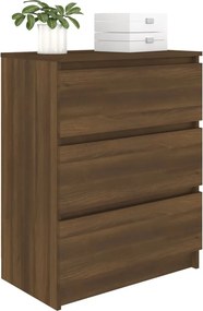 vidaXL Συρταριέρα Καφέ Δρυς 60 x 35 x 76 εκ. Επεξεργασμένο Ξύλο