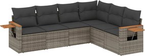 vidaXL Patio Sofa Set 6-θέσια Grey