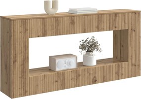 vidaXL Τραπέζι κονσόλας Ριγέ Τεχνίτικη Δρυς 155 x 29 x 74 εκ.