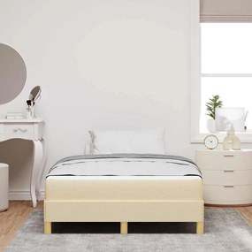 vidaXL Κρεβάτι με ελατήρια Κρέμα και Καφέ 120 x 190 cm
