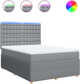 vidaXL Κρεβάτι Boxspring με Στρώμα Αν. Πράσινο 160x200εκ Υφασμάτινο