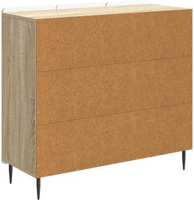 vidaXL Πλαϊνό γραφείο Sonoma Δρυς 89 x 34,5 x 82 εκ.