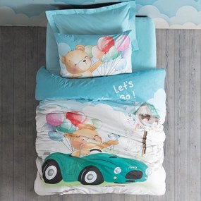 Παπλωματοθήκη Παιδική Lets Go (Σετ 2τμχ) Multi Madi Single 170x240cm 100% Cotton
