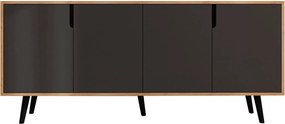 Κονσόλα Sapphire Δρυς / Ανθρακί FLEFLER 180x45x80