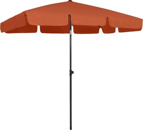 vidaXL Ομπρέλα Θαλάσσης Τερακότα 200 x 125 εκ.