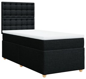 ΚΡΕΒΑΤΙ BOXSPRING ΜΕ ΣΤΡΩΜΑ ΜΑΥΡΟ 80 X 200 ΕΚ. ΥΦΑΣΜΑΤΙΝΟ 3293423