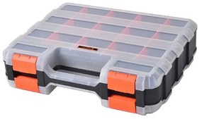 Tactix 320028 Ταμπακιέρα Διπλή Πλαστική Με Διάφανο Καπάκι &amp; 30 Αποσπώμενες Θήκες 32 × 26 × 8cm