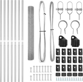 vidaXL Στύλος Περιφράξεων Ασημί 10 x 1,4 μ (16 x 16 mm δικτύωμα)
