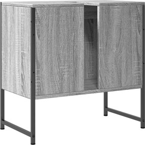 vidaXL Ντουλάπι Νιπτήρα Μπάνιου Γκρι Sonoma 60x33x60 εκ. Επεξ. Ξύλο