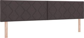 vidaXL Κρεβάτι box spring με στρώμα Σκούρο Καφέ 200 x 200 cm Ύφασμα