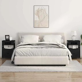 vidaXL Κομοδίνο Μαύρη δρυς 40 x 31 x 60 εκ. Επεξεργασμένο ξύλο
