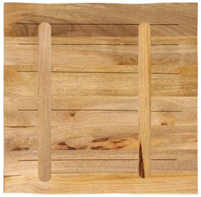 vidaXL Επιφάνεια Τραπεζιού 40x40x2,5 εκ. Live Edge Μασίφ Ξύλο Μάνγκο