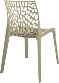 Καρέκλα Hush pakoworld pp σε cappuccino απόχρωση 50x57x81εκ