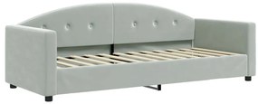 vidaXL Καναπές Κρεβάτι Συρόμενος Αν. Γκρι 80x200εκ Βελούδο Συρτάρια