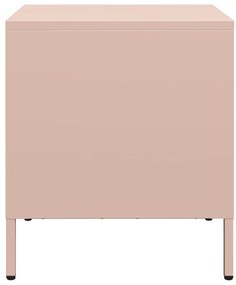 vidaXL Κομοδίνα 2 τεμ. Ροζ 35x39x43,5 εκ. από Χάλυβα