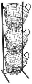 Μανάβης Μεταλλικός 3 Θέσεων AST401 90cm Grey Espiel Metal