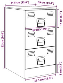 ΚΟΜΟΔΙΝΟ ΠΡΑΣΙΝΟ ΛΑΔΙ 34,5X39X62 ΕΚ. ΑΠΟ ΧΑΛΥΒΑ 841783