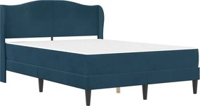 vidaXL Σκελετός κρεβατιού με στρώμα Μπλε 120 x 190 cm Βελούδο