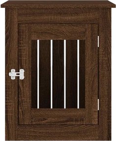 vidaXL Κλουβί Σκύλου Καφέ Δρυς 55 x 75 x 65 εκ. από Επεξεργ. Ξύλο