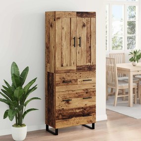 vidaXL Highboard 2 pcs Παλιό ξύλο 69,5 x 34 x 180 εκ.