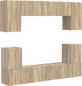 vidaXL Σετ επίπλου τηλεόρασης 5 pcs Δρύς Sonoma Επεξεργασμένο ξύλο