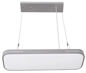 Κρεμαστό Φωτιστικό Οροφής LED 30W 3000Κ 19x60 Lumen 21-6030600 Ασημί