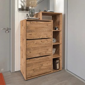 Megapap Παπουτσοθήκη Lego Pine Oak 90x32x143εκ.