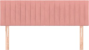 vidaXL Κεφαλάρια Ροζ Βελούδινα 144x5x78/88 εκ.