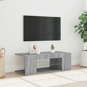 vidaXL Έπιπλο Τηλεόρασης με LED Γκρι Sonoma 90 x 39 x 30 εκ.