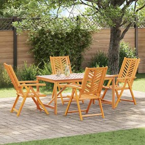vidaXL Σέτ φαγητού για κήπο 5 pcs Καφέ 150 x 90 x 74 cm