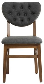 ARTEKKO Καρέκλα KAPITONE καρυδί ξύλο ύφασμα NICA 040 (47x45x90)cm