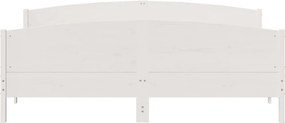 vidaXL Σκελετός Κρεβ. Χωρίς Στρώμα Λευκό 180x200 εκ Μασίφ Πεύκο