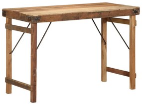 vidaXL Τραπεζαρία Καφέ 110 x 55 x 76 cm Μασίφ ανακυκλωμένο ξύλο