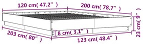 ΠΛΑΙΣΙΟ ΚΡΕΒΑΤΙΟΥ ΓΚΡΙ ΣΚΥΡΟΔΕΜΑΤΟΣ 120X200 ΕΚ. ΕΠΕΞΕΡΓ. ΞΥΛΟ 3209866