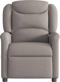 vidaXL Πολυθρόνα Μασάζ Ανακλινόμενη Taupe Υφασμάτινη