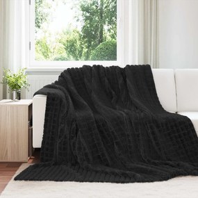 vidaXL Ριχτάρια 6 pcs Μαύρο 270 x 240 cm Μαλλί