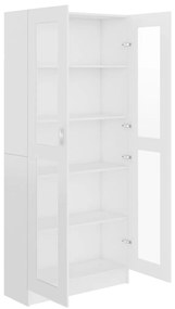 vidaXL Βιτρίνα Λευκή 82,5 x 30,5 x 185,5 εκ. Επεξ. Ξύλο