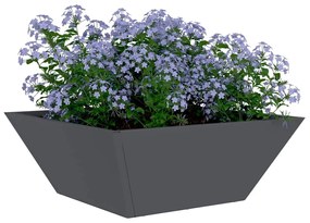 vidaXL Γλάστρα Κήπου 5 pcs Ανθρακί 40 x 40 x 15 cm Ατσάλι
