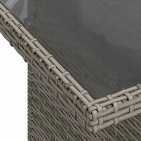 vidaXL Σετ Καναπέ Κήπου με μαξιλάρι 8 pcs Γκρι Πολυ ράταν