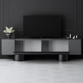 Έπιπλο τηλεόρασης Haven Megapap χρώμα ανθρακί 180x30x50εκ.