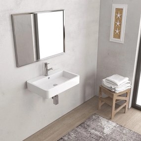 Νιπτήρας Αναρτώμενος Contour 61060 60x40x12cm White Karag Πορσελάνη