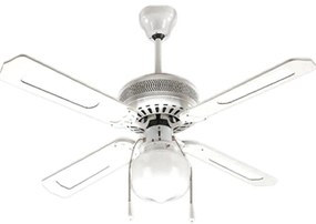 Lineme Ανεμιστήρας Οροφής Φ130cm AC60w Με Φωτισμό 1xE27 Deco Λευκό 02-00103-1