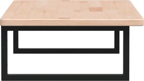 vidaXL Ράφι Νιπτήρα Τοίχου από Ατσάλι / Μασίφ Ξύλο Δρυός