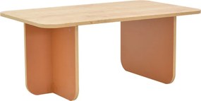 Τραπέζι Bοca pakoworld σε oak-κεραμιδί απόχρωση 100x60x42εκ