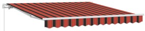 vidaXL Manual Retractable Awning Κόκκινη και Καφετιά 300x250 cm