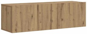 vidaXL Ντουλάπι Τηλεόρασης Τοίχου Artisan Δρυς 100x30x30 εκ Επ. Ξύλο