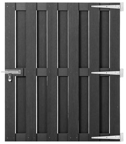 Πόρτα Φράχτη Γκρι 100 x 112 εκ. από WPC - Γκρι