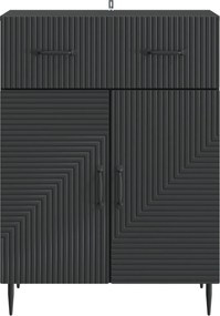vidaXL Πλαϊνό γραφείο Μαύρο 66 x 34,5 x 89,5 εκ Επεξεργασμένο Ξύλο